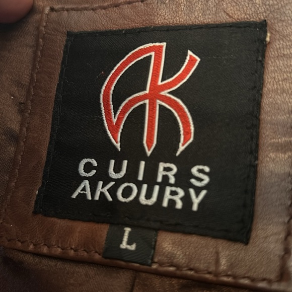 Akoury military style leather jacket - Picture 6 of 7